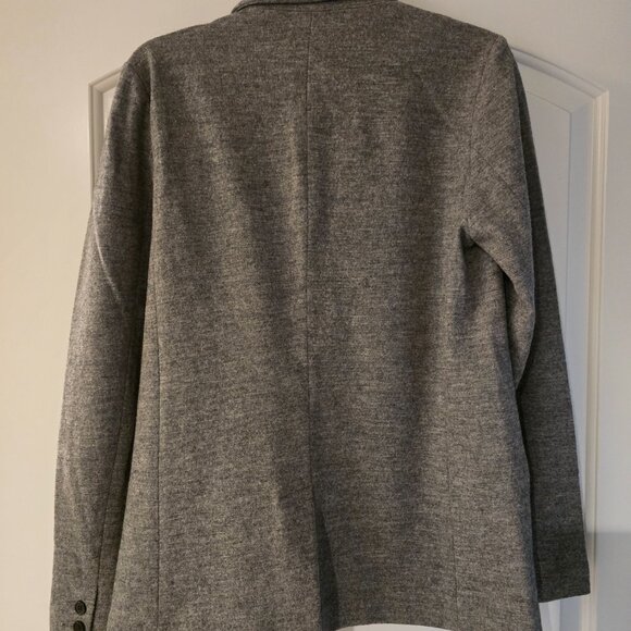 WOMEN'S J CREW WOOL BLAZER SPORTCOAT CASUAL JACKET 10, DARK GRAY - EXCELLENT - Picture 4 of 4